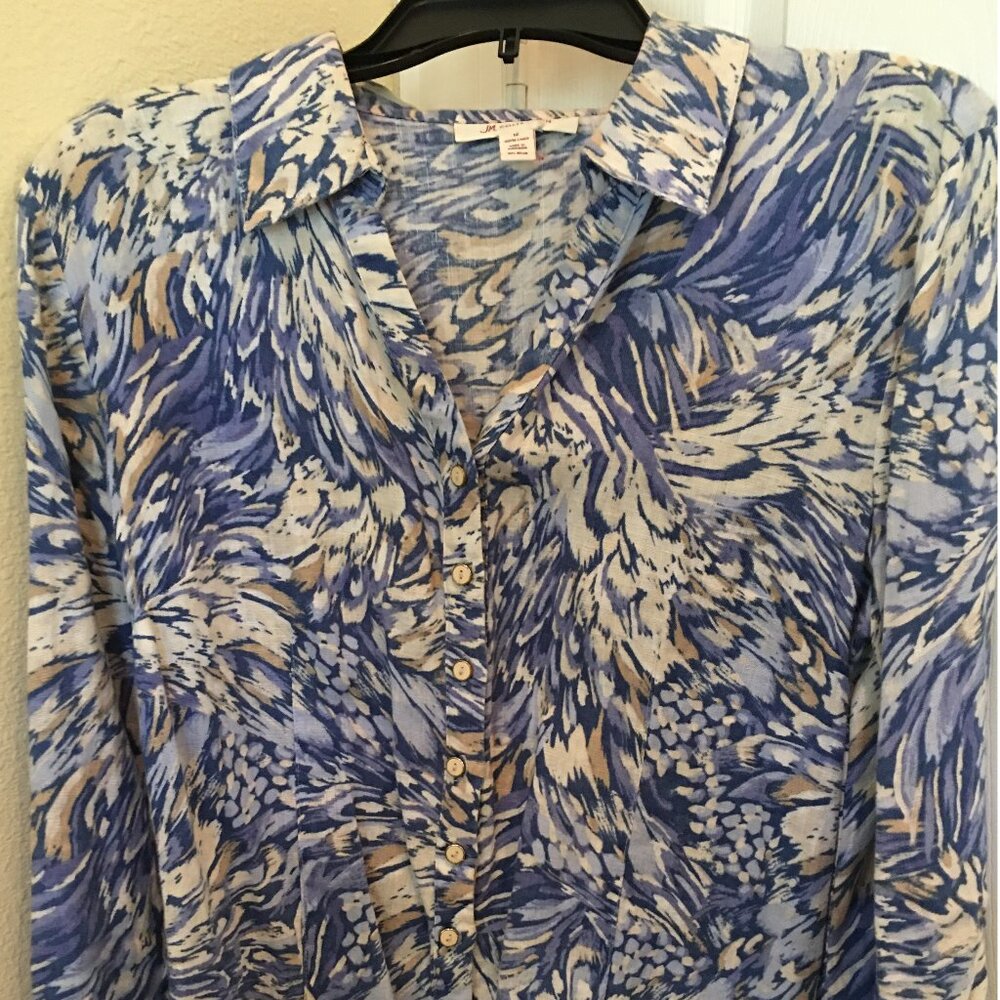 JM Collection, sz 12 linen blouse